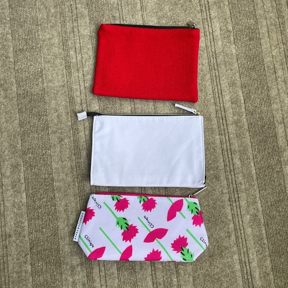 Bundle of 3 Sephora / Estee Lauder / Clinque Makeup Zip Travel Cosmetic Bags - Picture 6 of 6